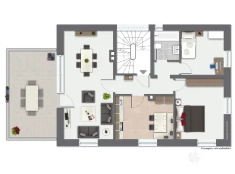 BERK Immobilien – Charaktervolles Wohnhaus mit großem Garten in zentraler Lage von Amorbach - EG - immoGrafik (131005)