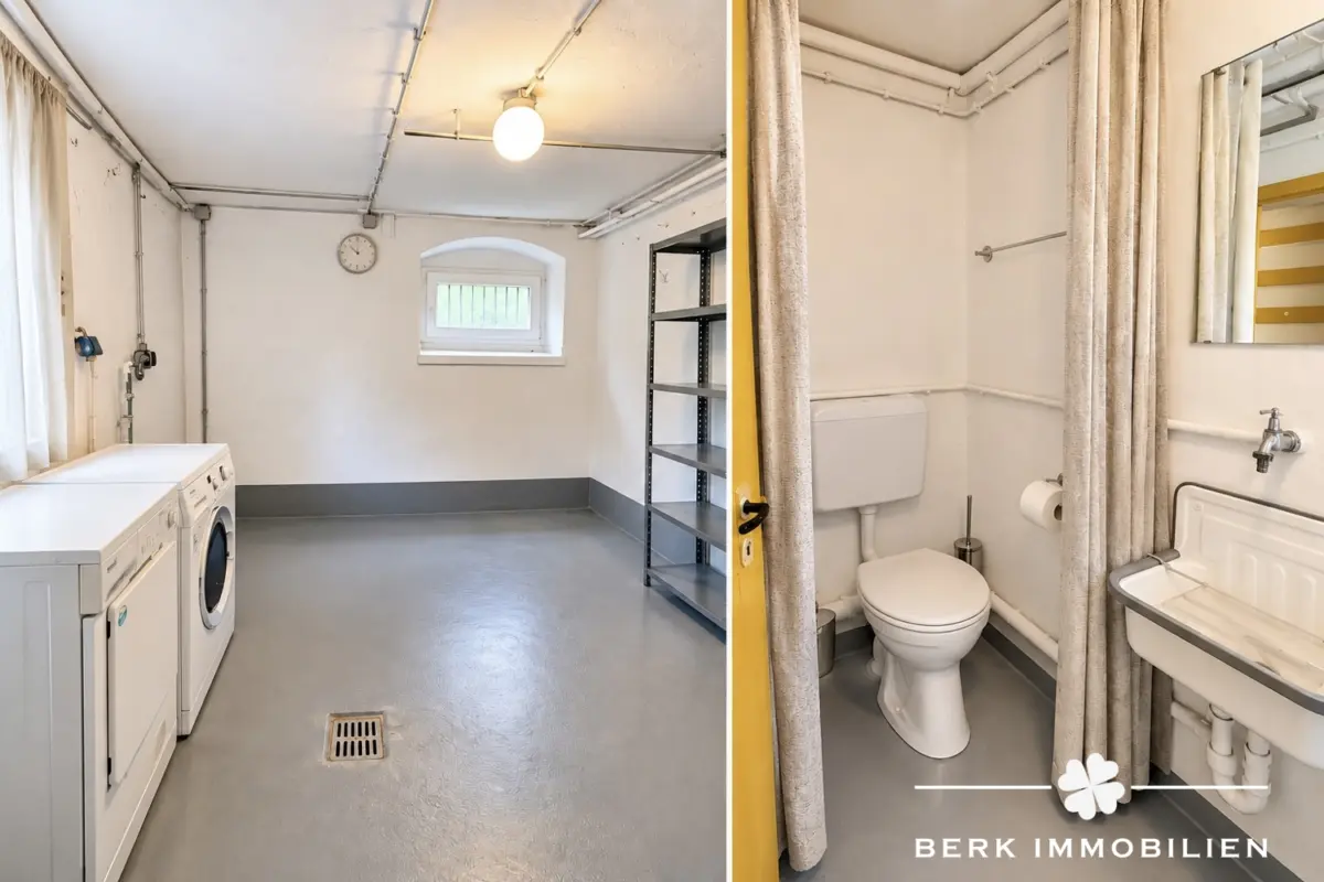 Waschküche u. WC
