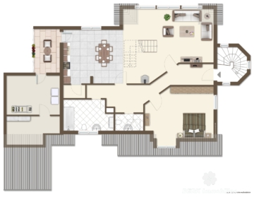 BERK Immobilien – Traumhafte 5-Zimmer Maisonette Wohnung in bevorzugter Lage von Schaafheim/ Radheim - EG visual (107605)