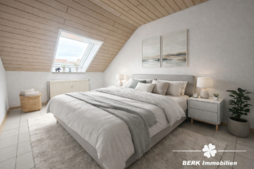 BERK Immobilien – gepflegte und gut geschnittene 4-Zimmer-ETW in bester Lage von Kleinostheim - KI- generiertes Musterbild - Schlafzimmer (111733)