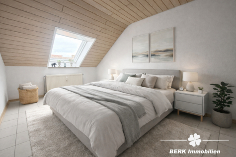 BERK Immobilien – gepflegte und gut geschnittene 4-Zimmer-ETW in bester Lage von Kleinostheim - KI- generiertes Musterbild - Schlafzimmer (116777)