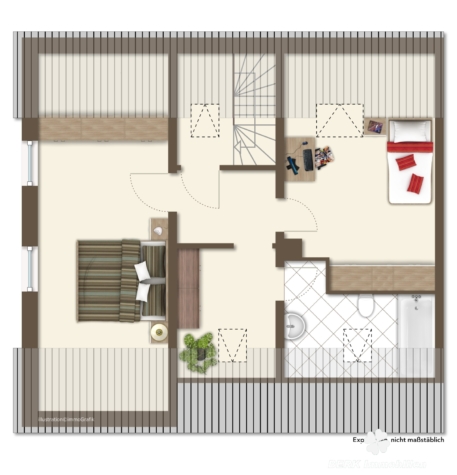 BERK Immobilien – Einfamilienhaus mit Weitblick & außergewöhnlichem Grundstück - DG visu. (116955)