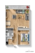 Grundriss visuell - BERK Immobilien – Charmante 2-Zimmer-Wohnung mit großer Loggia in Dietzenbach