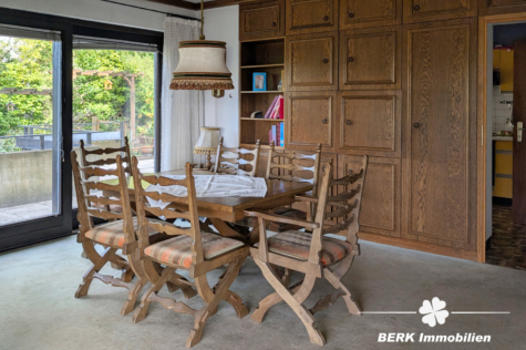BERK Immobilien – Gartenparadies am Waldrand mit gigantischem Ausblick – Haus in TE in Laudenbach - Esszimmer (122116)