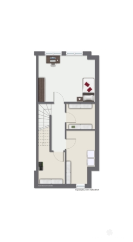 BERK Immobilien – Moderne Doppelhaushälfte mit hochwertiger Ausstattung in ruhiger Bestlage von Haibach-Grünmorsbach - Grundriss visualisiert OG (126159)