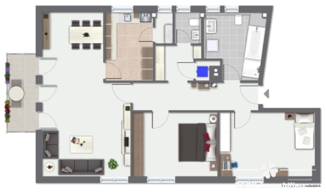 RESERVIERT – BERK Immobilien – großzügige Eigentumswohnung in zentraler Lage von Walldürn - immoGrafik - Grundriss (118382)