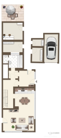 RESERVIERT – BERK Immobilien – Geräumige DHH sucht Handwerker! – Familienobjekt mit Garage und großzügigem Garten - EG visu (117239)