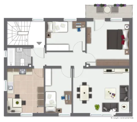 BERK Immobilien – Modernisiertes Wohn- und Geschäftshaus mit Mieteinnahmen und Entwicklungspotenzial - Grundriss Obergeschoss (130931)