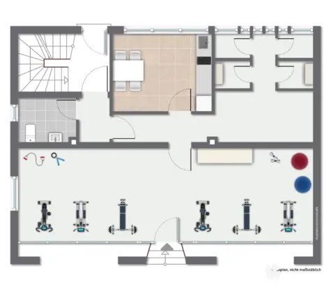 BERK Immobilien – Modernisiertes Wohn- und Geschäftshaus mit Mieteinnahmen und Entwicklungspotenzial - Grundriss Erdgeschoss (130930)