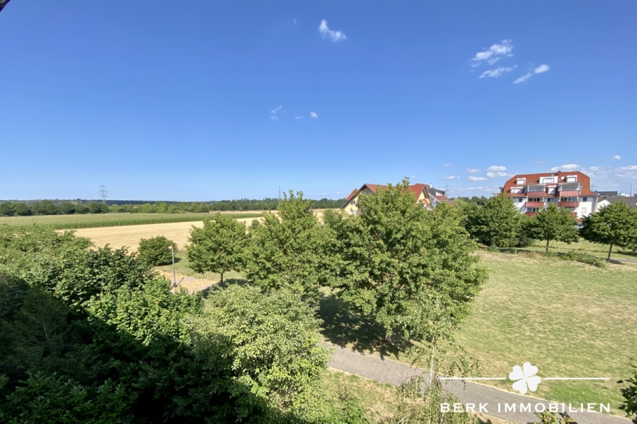 Angrenzende Grünfläche und Feld