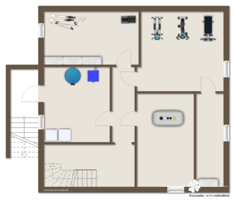 BERK Immobilien – Großzügiges 1-2 Familienhaus in begehrter Lage von Babenhausen - Grundriss KG (vis.) (126054)