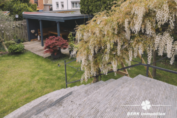 BERK Immobilien – charmante Stilaltbau-Villa mit 3,5 Einheiten in top Lage von HU, direkt an der Kinzig - Treppenabgang Garten (107320)