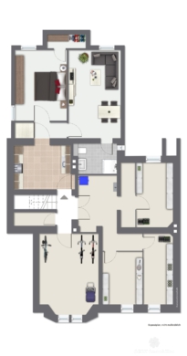 BERK Immobilien – charmante Stilaltbau-Villa mit 3,5 Einheiten in top Lage von HU, direkt an der Kinzig - Grundriss Keller (107326)