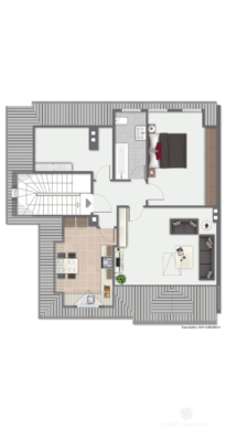 BERK Immobilien – charmante Stilaltbau-Villa mit 3,5 Einheiten in top Lage von HU, direkt an der Kinzig - Grundriss DG (107329)