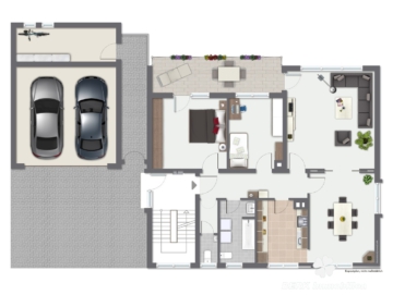 BERK Immobilien – MFH, Mehrgenerationenhaus, Anlageobjekt – Gelegenheit in Eschau mit drei Wohnungen - Grundriss Erdgeschoss (104956)