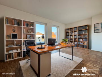 VERKAUFT – BERK Immobilien – Goldene Stunde im eigenen Zuhause – mit Rundumblick und Schlosskulisse - Einrichtungsbeispiel Büro (105727)