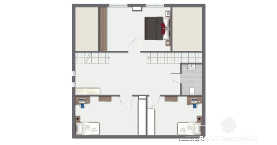 Grundriss visualisiert - OG