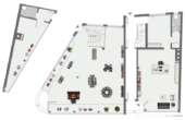 Grundriss Faulbach EG - BERK Immobilien – „Zwei Häuser – Ein Preis, mit Entwicklungspotenzial“